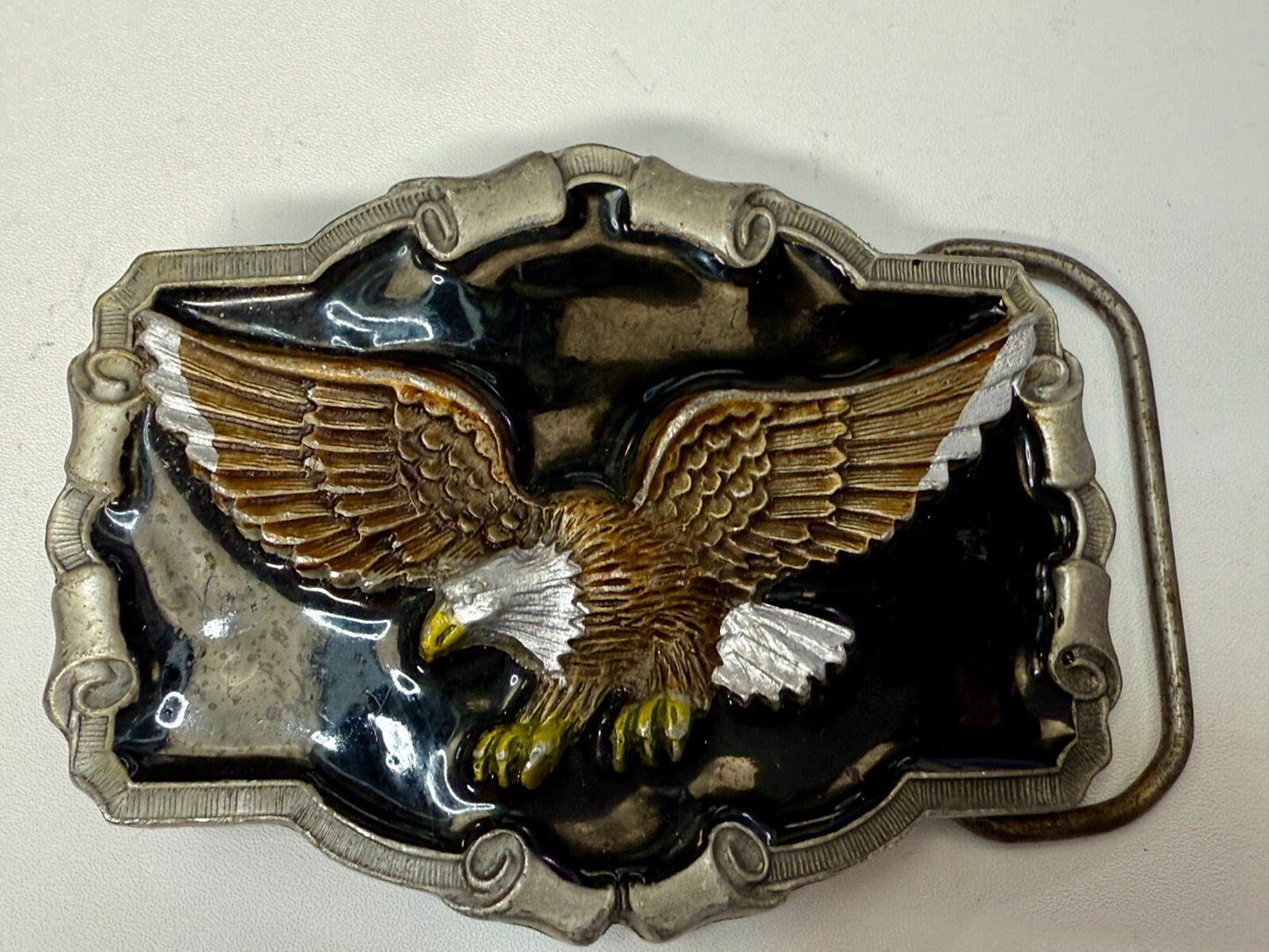 American Eagle Western Framed Patriotic Great American Products 90's Belt Buckle