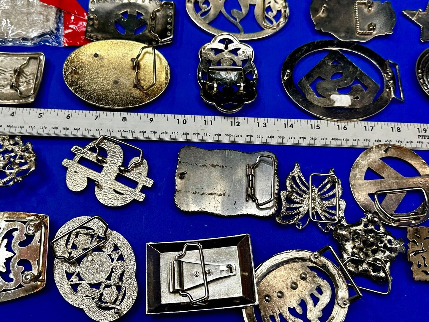 22 Bulk Lot Junk Drawer Grab Bag of REPAIR Belt Buckle - Missing Rhinestone's