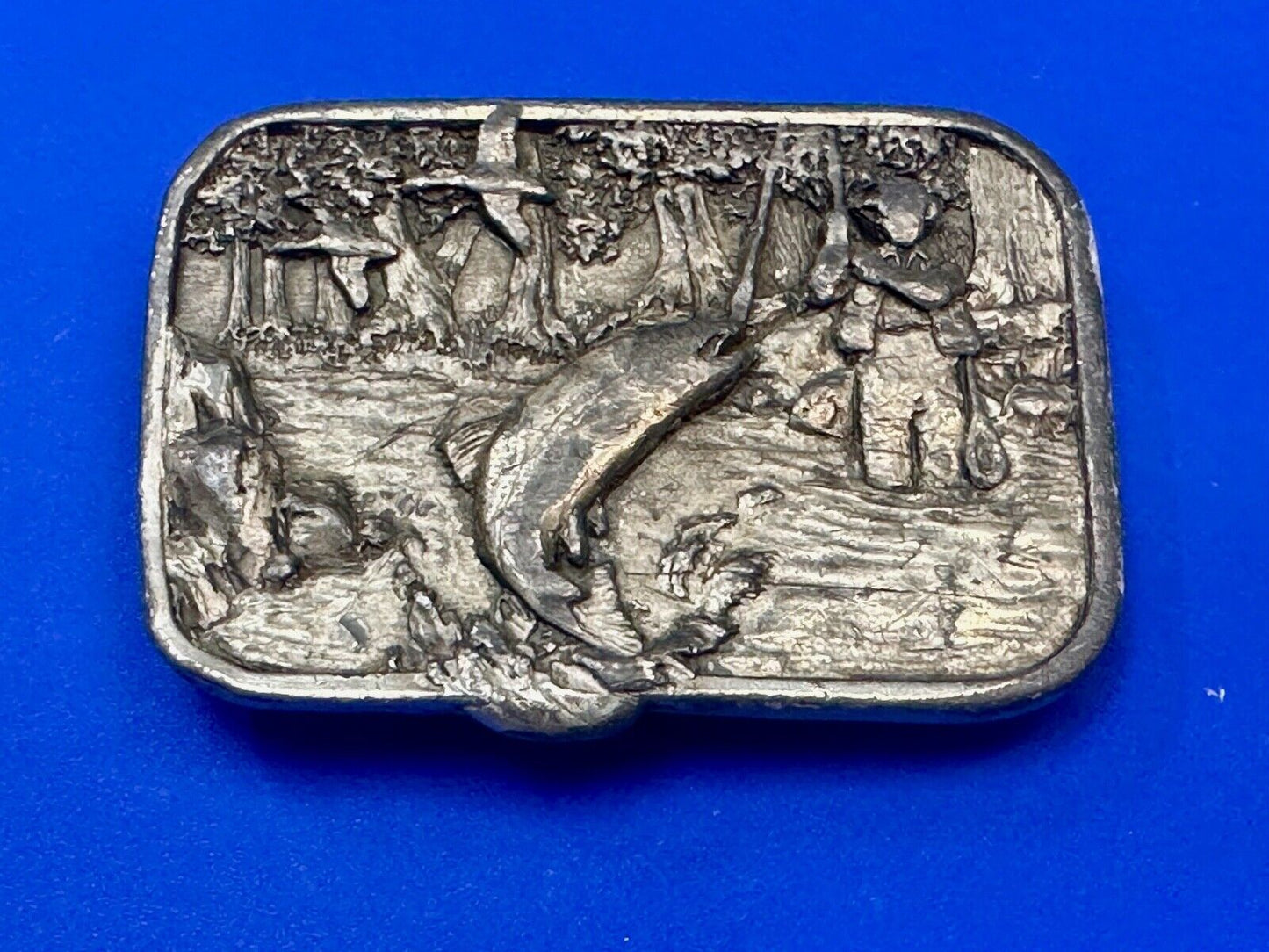 The Thrill of Fishing Vintage 1982 Siskiyou Fish Commemorative Belt Buckle