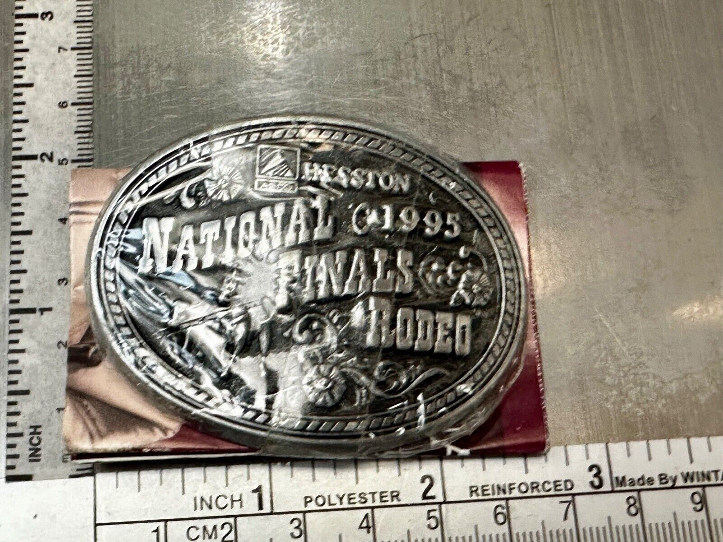 1995 NFR National Finals Rodeo NOS Youth Size Western Belt Buckle