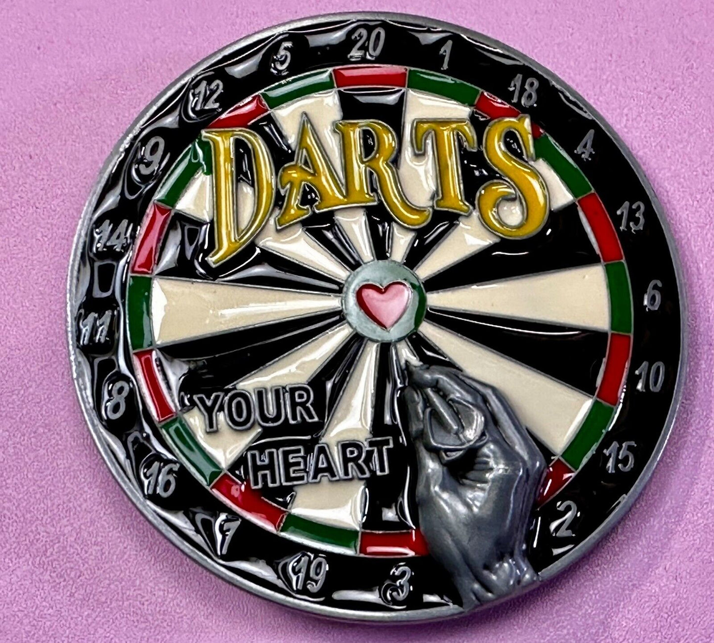 Throwing DARTS - Your Heart Dart Game Love Board Sports Bar Novelty Belt Buckle