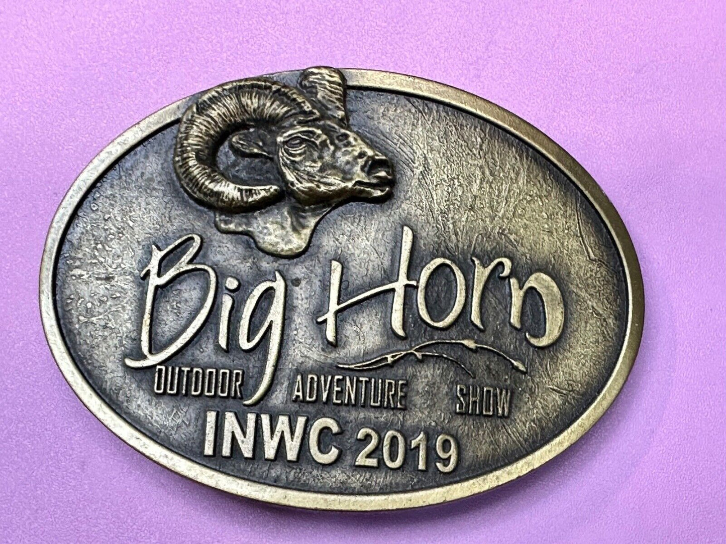 BIG HORN SHOW 2019 Outdoor Adventure Inland N.W. INWC Spokane WA Belt Buckle