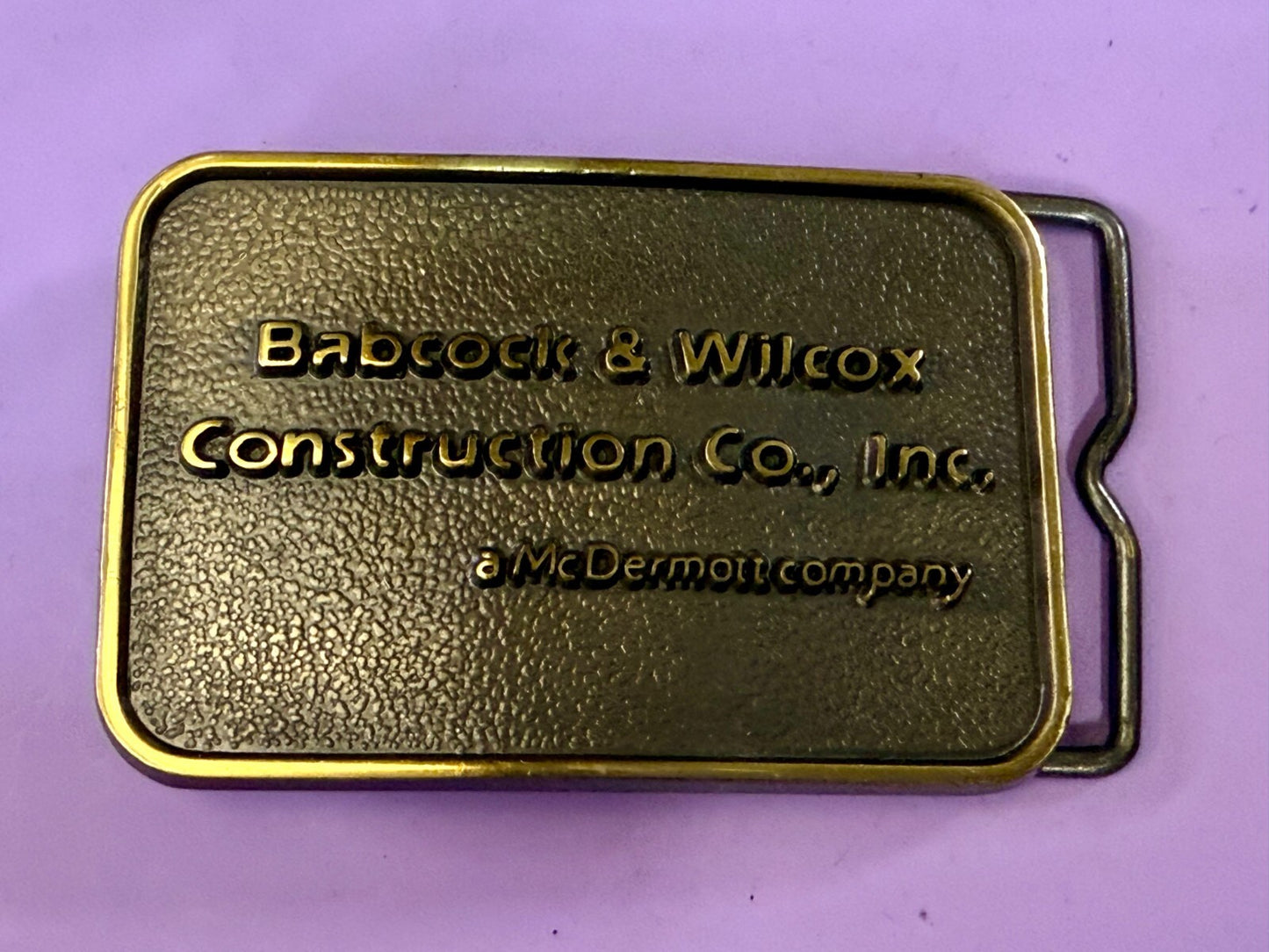 Babcock & Wilcox Construction Co. Commemorative Solid Brass Jadco Belt Buckle