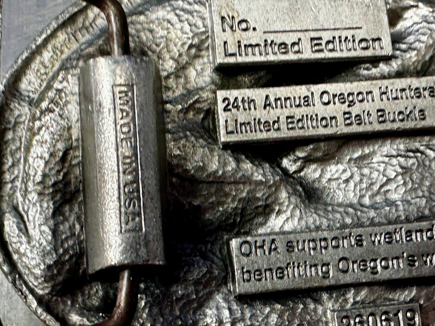 24th Annual Oregon Hunters Association Commemorative Limited Edition Belt Buckle