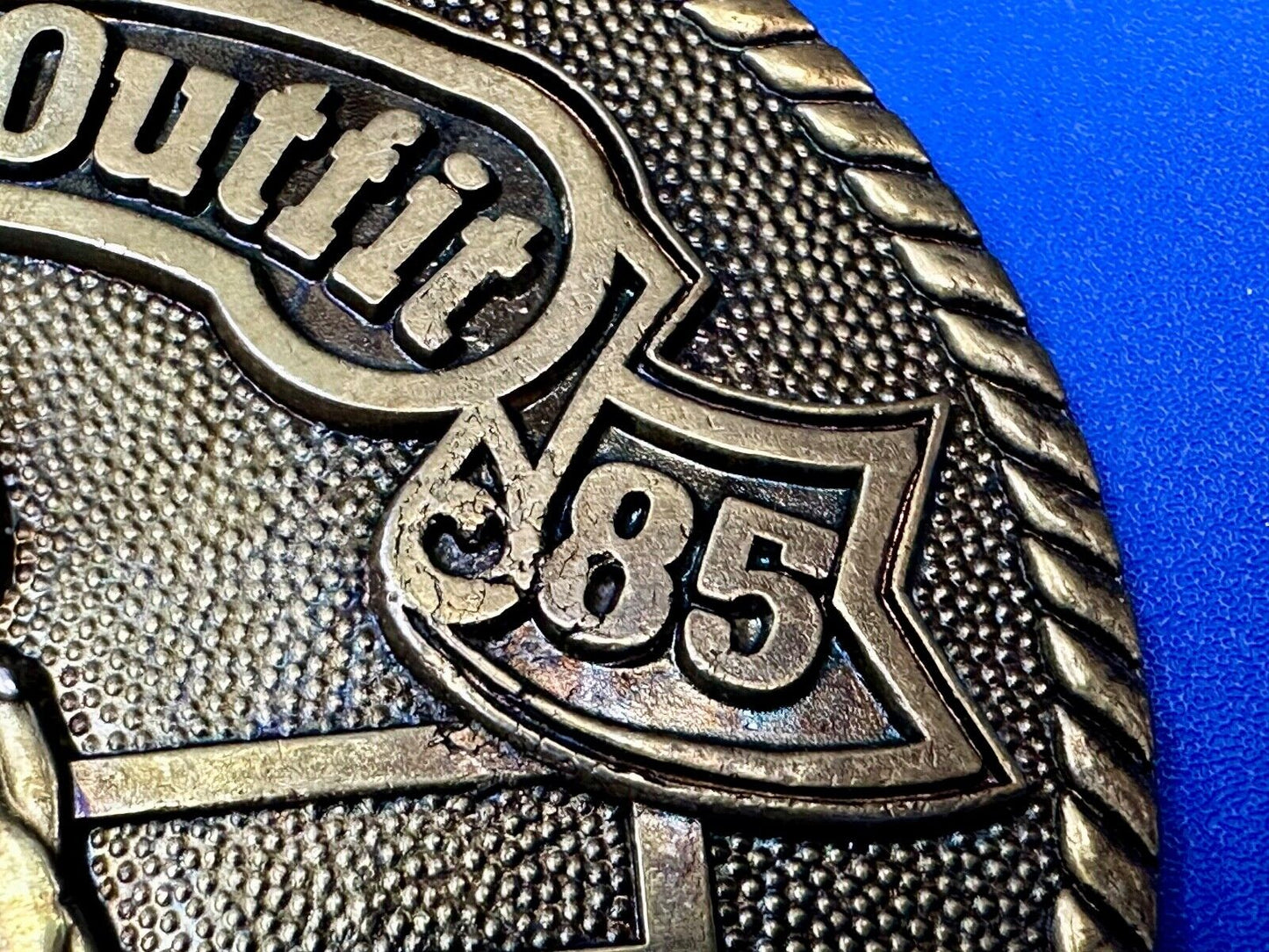 1985 Hesston Outfit Tournament Rodeo Collectors PRCA First edition Belt Buckle