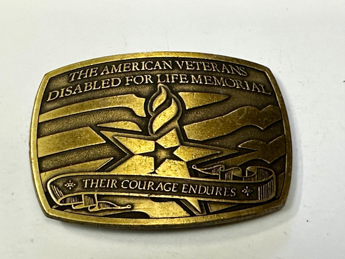 The American Veterans Disabled For Life Memorial Commemorative 2006 Belt Buckle