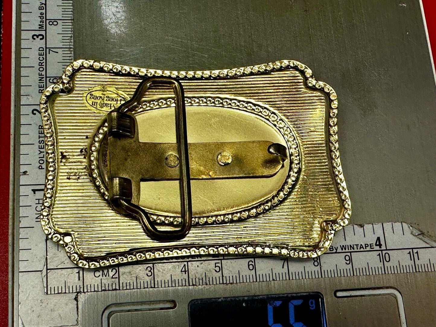 Vintage Cowboy Hat & Revolver Pistol Western Belt Buckle Cap Gun Buckle