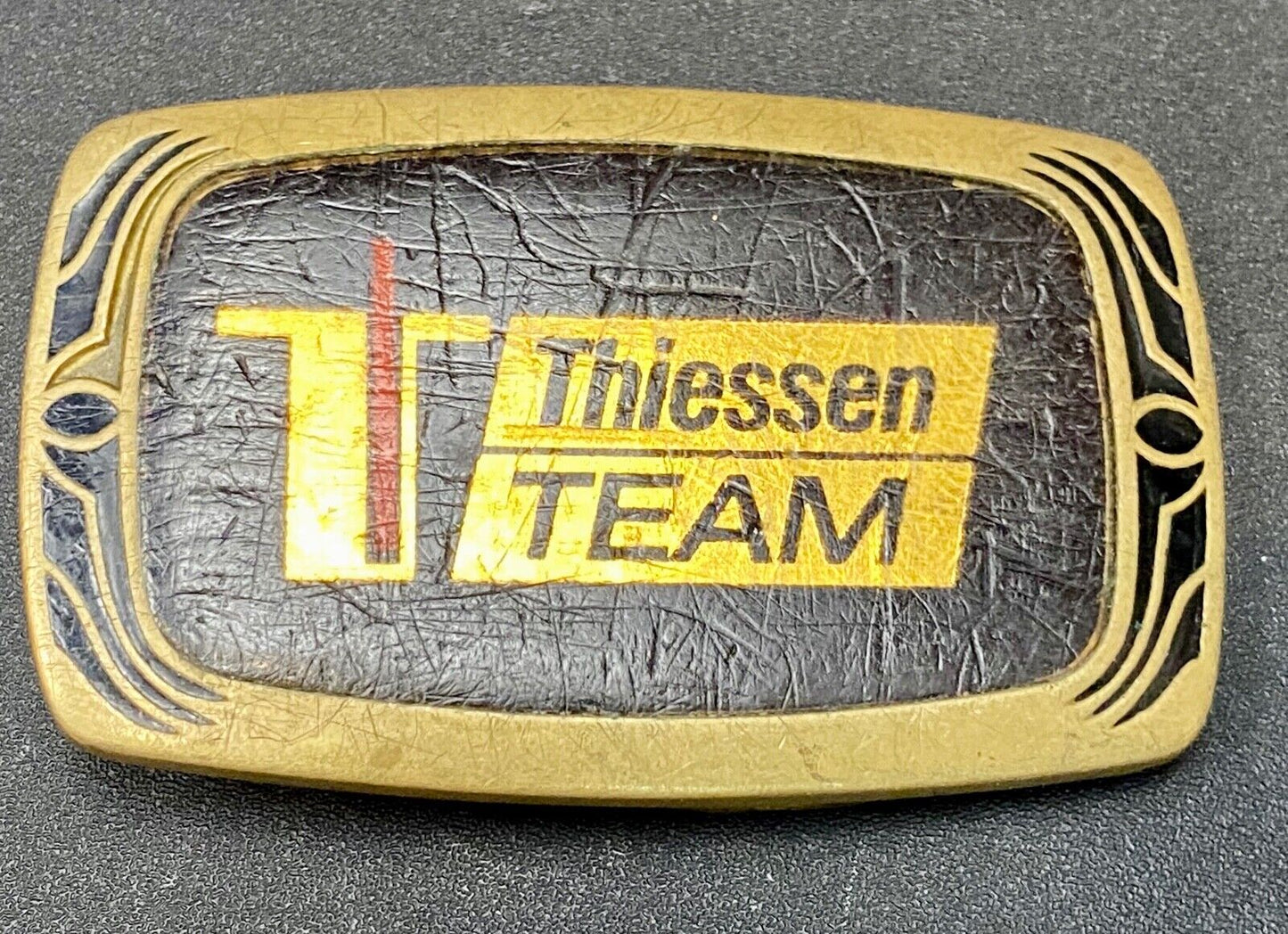 Thiessen Team: Shotcrete & Grout Supplies, Mining Equipment 1987 Belt Buckle
