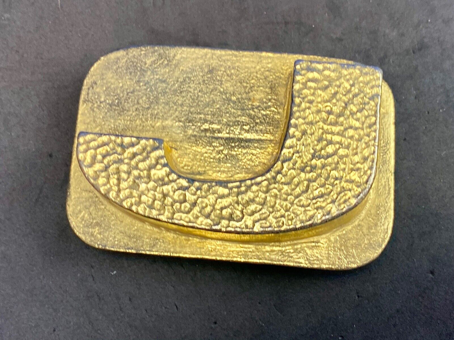 Big gold tone block letter J belt buckle - Name, Initial, personal meaning!