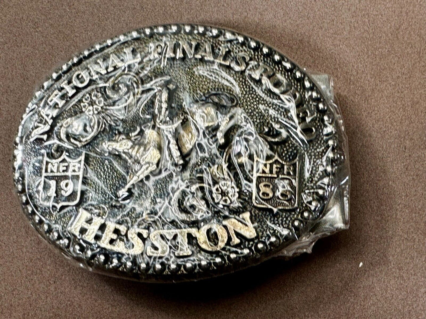1988 Hesston National Finals Rodeo NFR Cowboys Youth Size NOS Belt Buckle