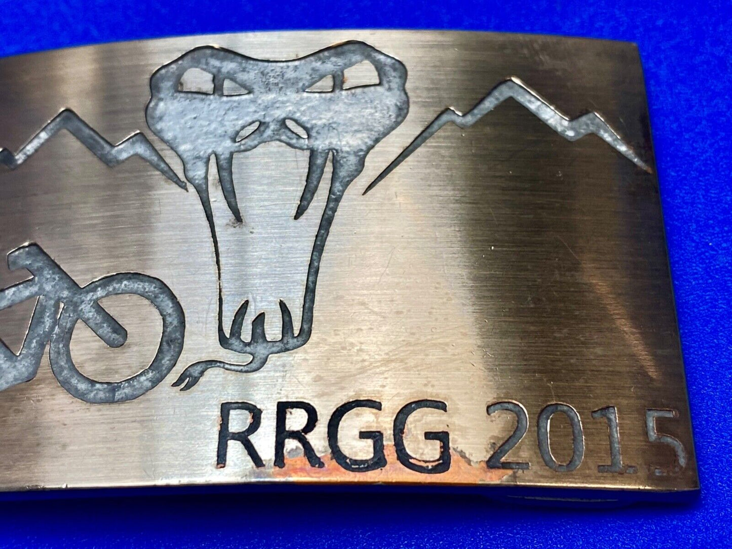 2015 RRGG Mountain Bike Belt Buckle Viper Logo Event Trail Ride Race BMX