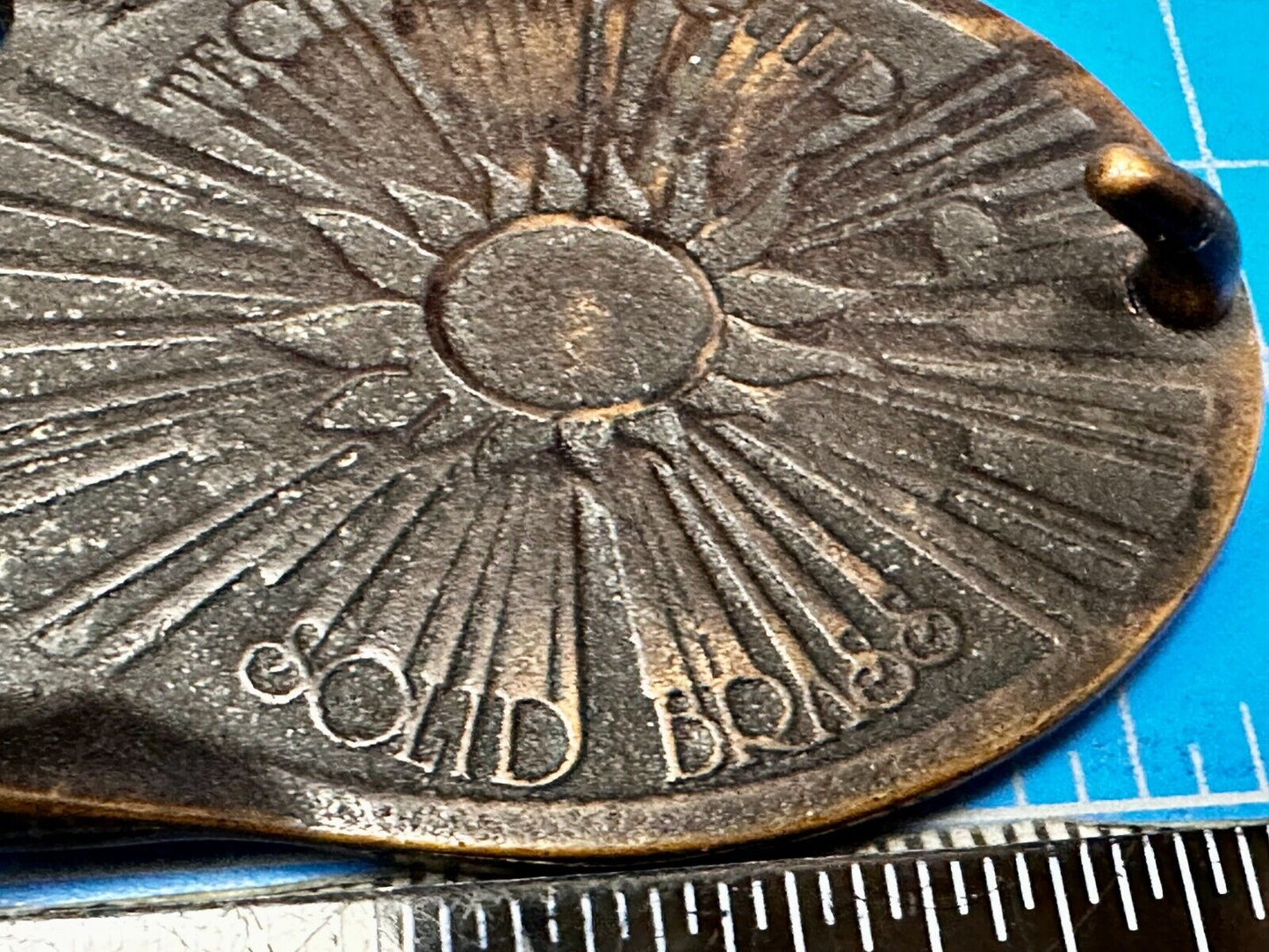 Bighorn Ram Mountain Goat Wildlife Scene Vintage Tech Ether Guild Belt Buckle