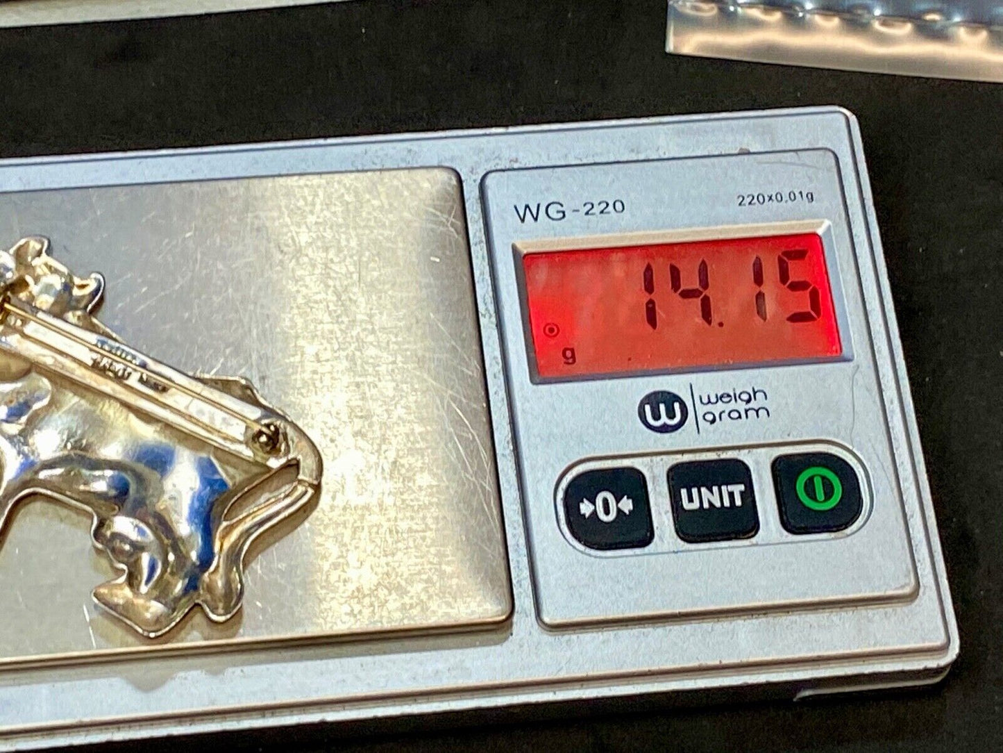 Vintage Dairy Cow Sterling Silver 925 Brooch Pin Mexico Taxco TJ-01 Over 14g