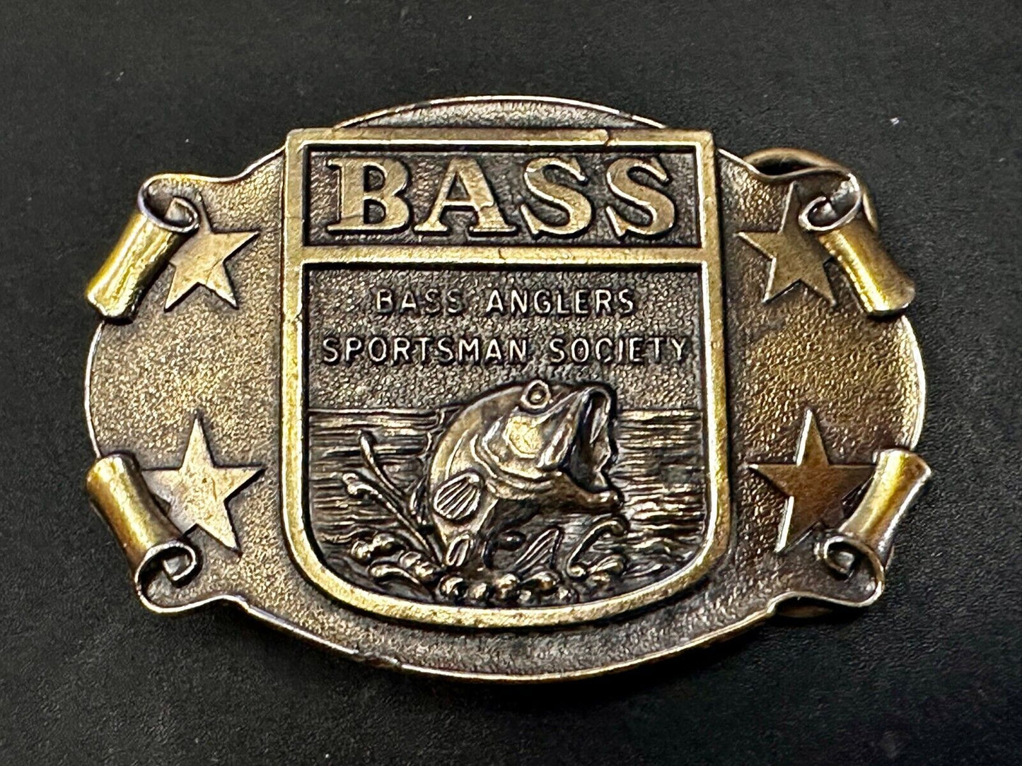 Bass Anglers Sportsman Society Fishing Club Belt Buckle