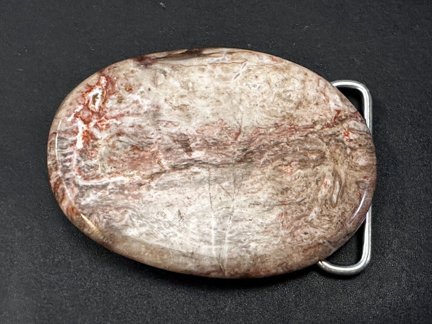 Unique Stone Rock Oval Shaped Artisan Hippy Vibe Slab Belt Buckle