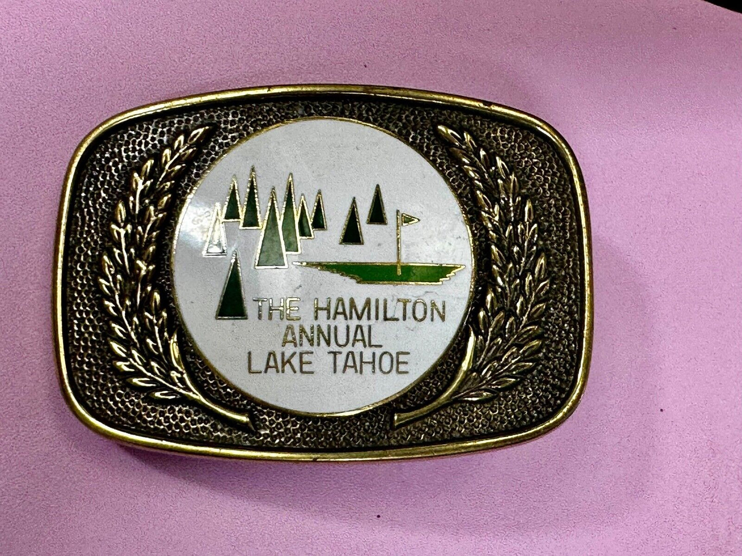 The Hamilton Health Center Annual Golf Tournament Lake Tahoe Belt Buckle