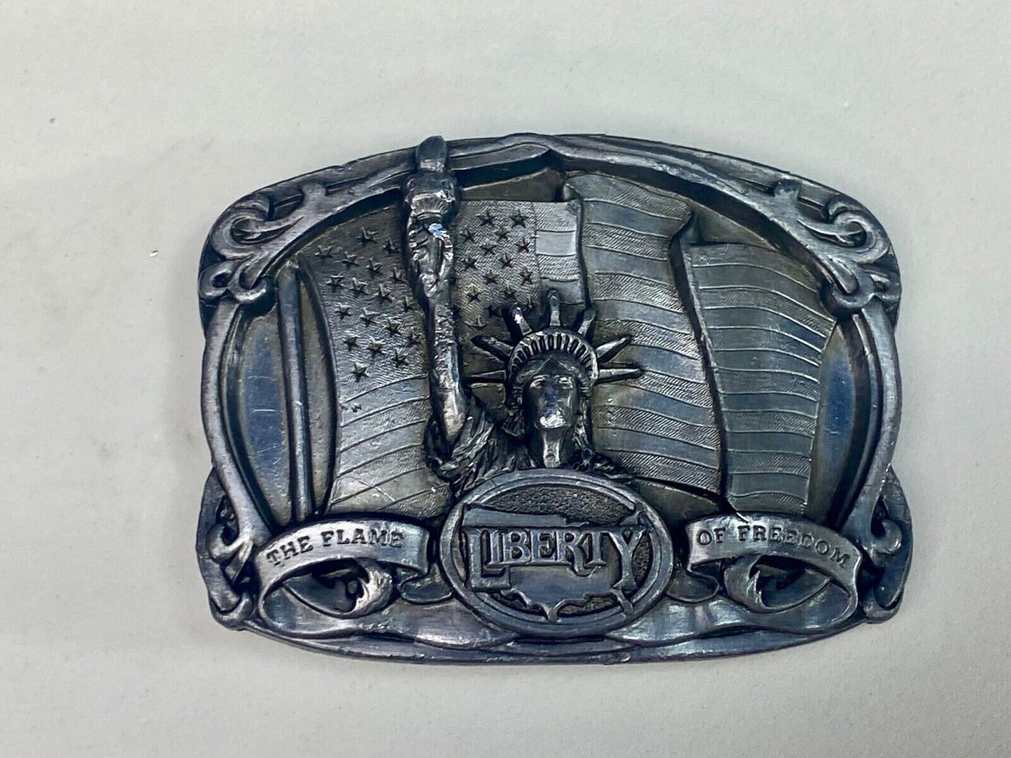 The Flame Of Freedom Nyc Statue Of Lady Liberty Usa America K-42 Belt Buckle
