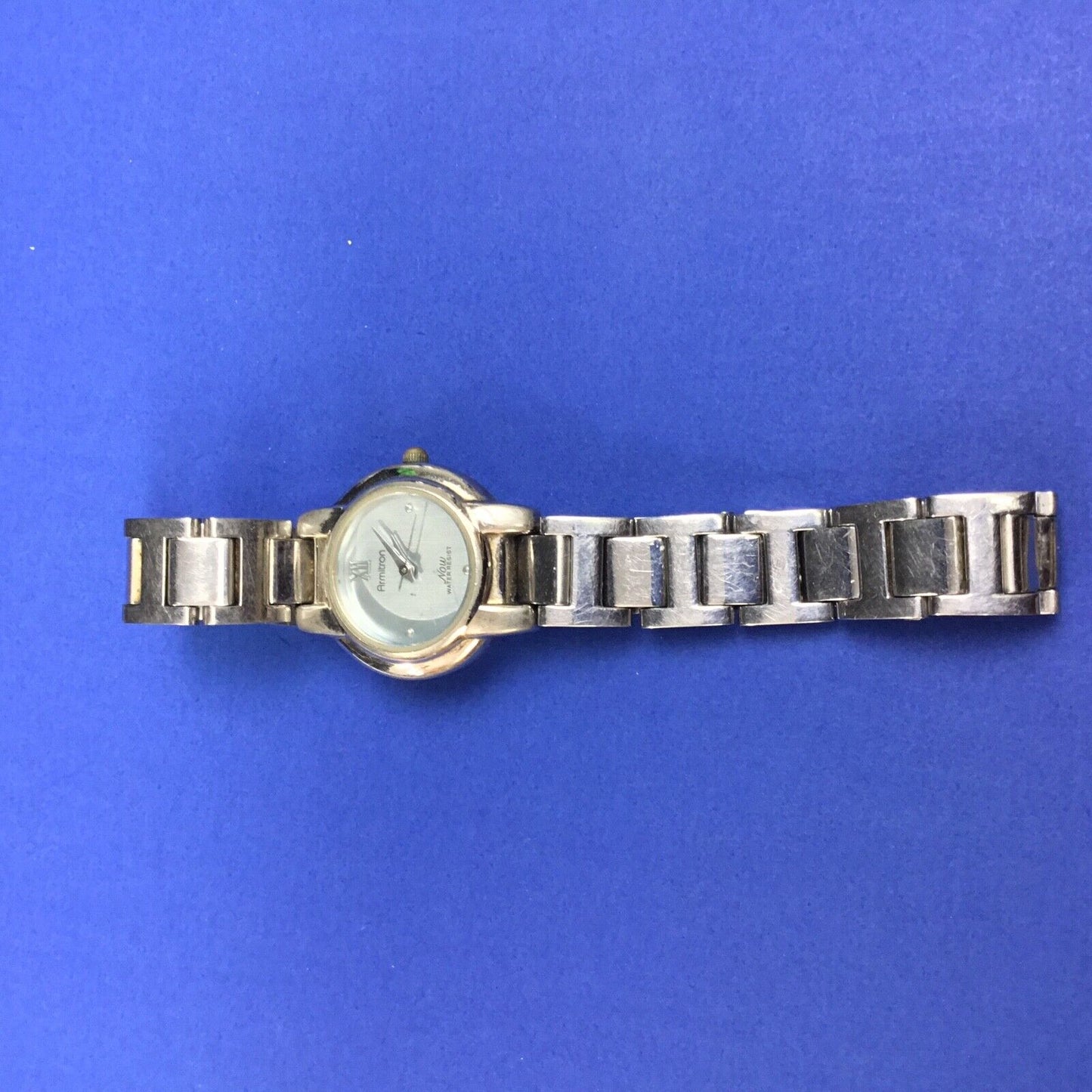 Armitron NOW Silver tone Comes Ladies Round Dress Watch - Working Well