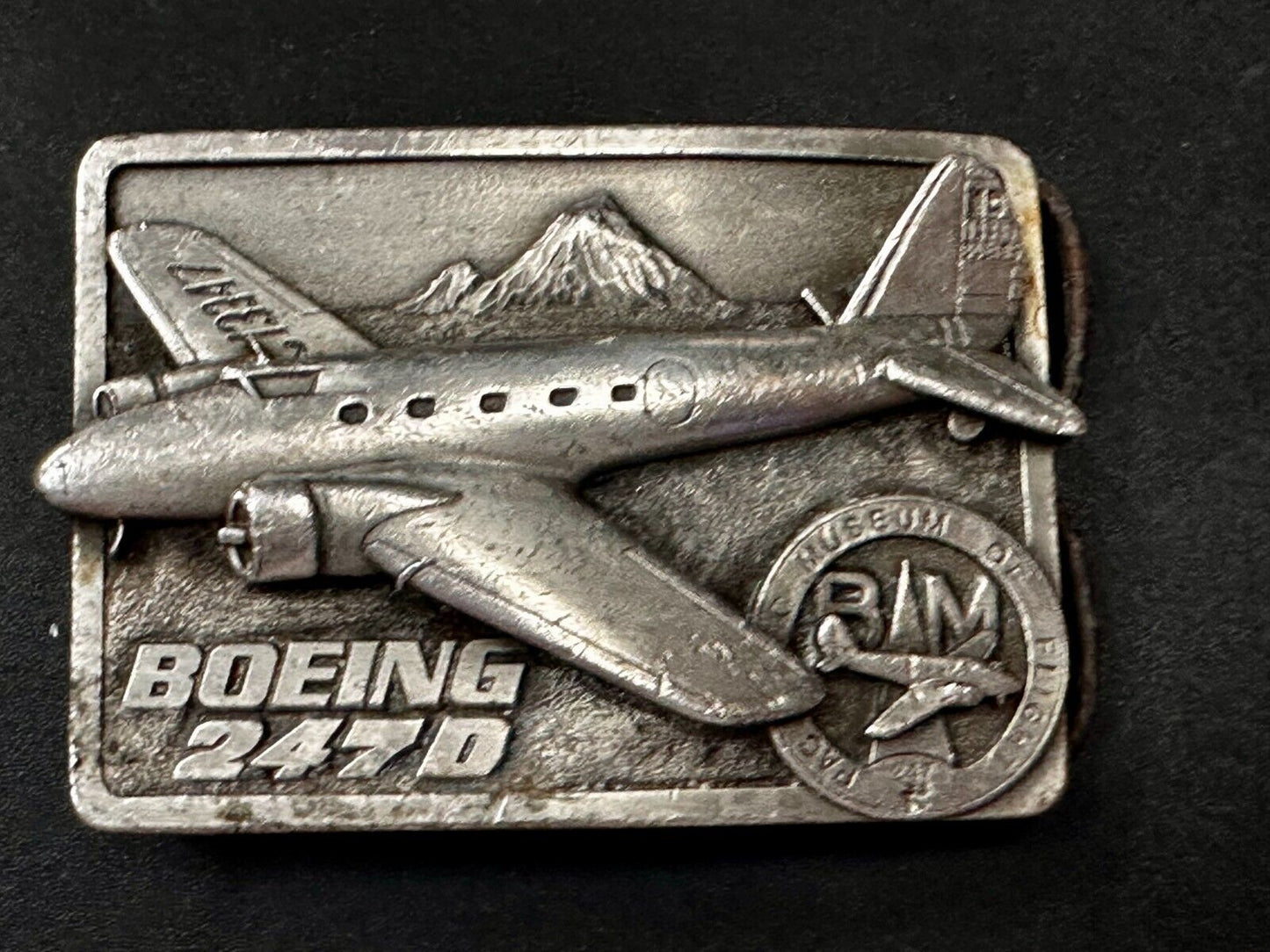 The Boeing 247D High Speed Aircraft Vintage 1986 Belt Buckle by Siskiyou