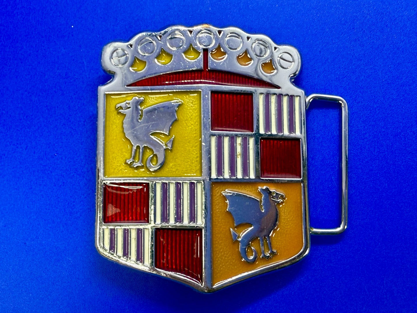 BAD B.A.D. Motor Company 1948 Dragon Crest Shield Logo Promotional Belt Buckle