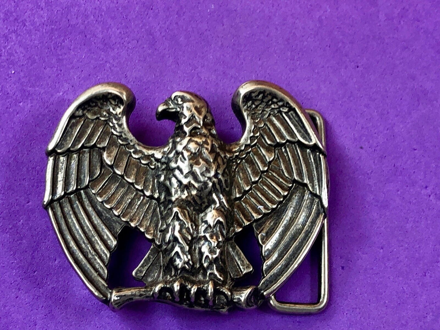 Vintage Avon American Eagle Patriotic Metal / Silver Tone Belt Buckle