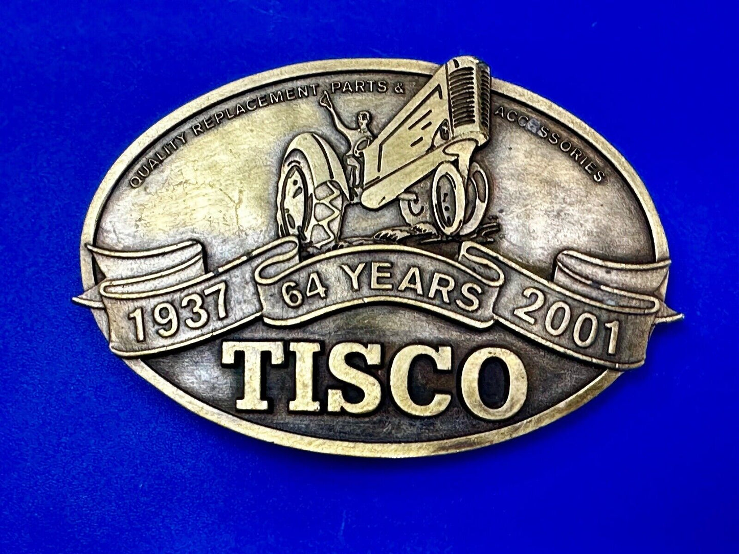 TISCO Tractor Implement Supply Replacement Parts 64 years, 2001 Belt Buckle