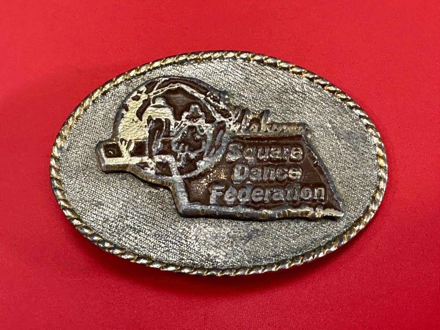 Vintage Alabama Square Dance federation belt buckle to restore