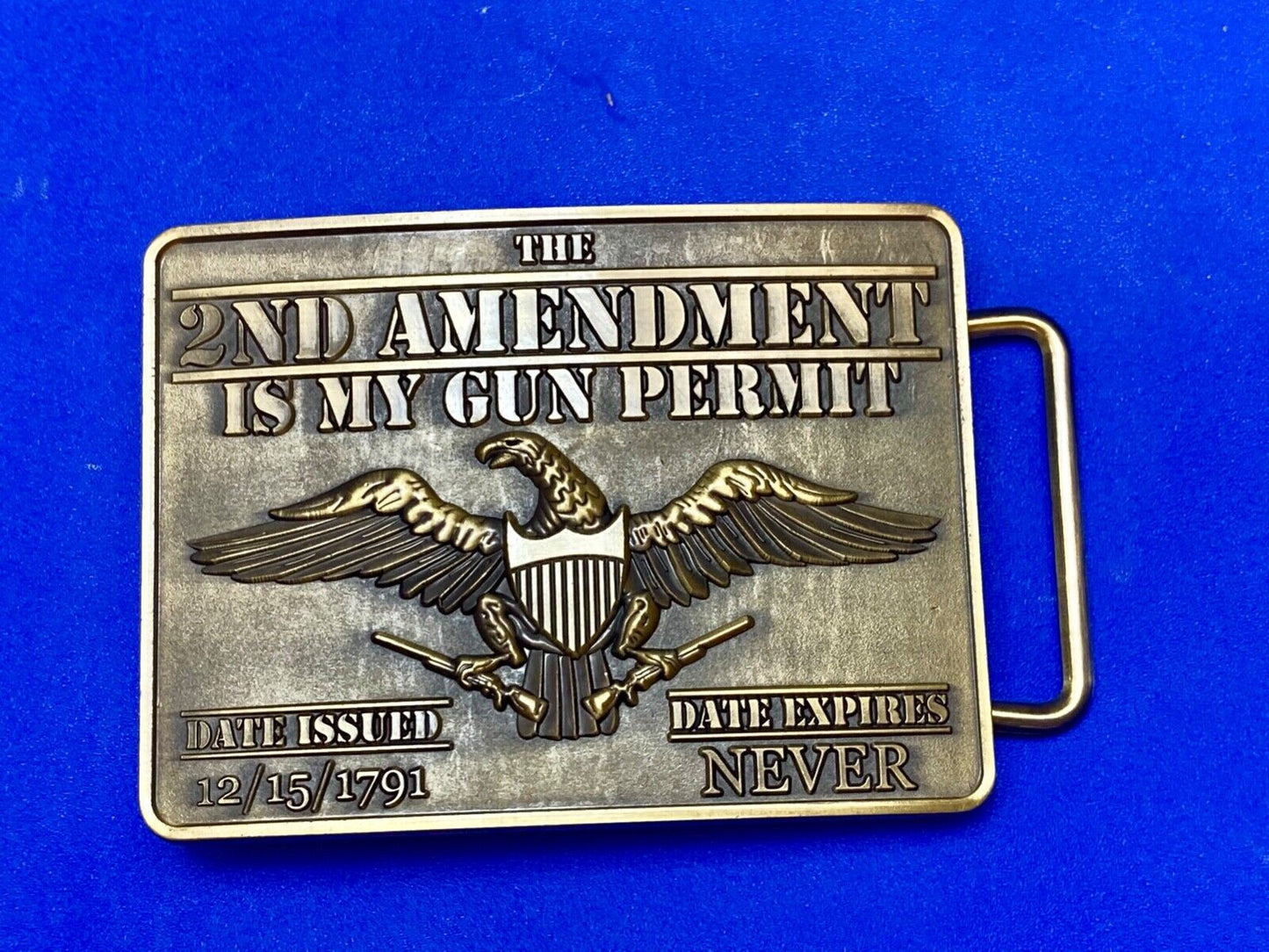 The Second Amendment is my Gun Permit belt buckle