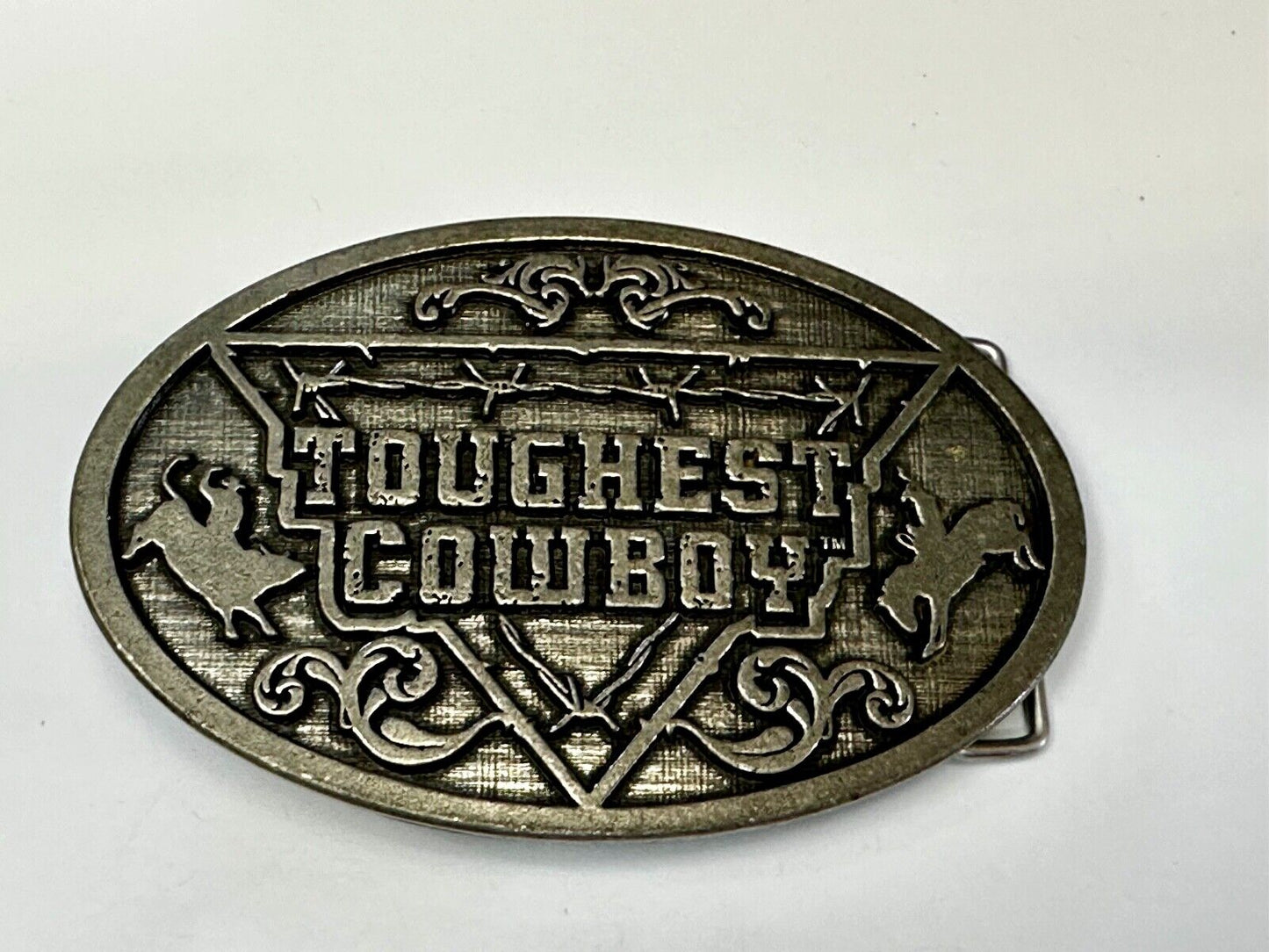 Toughest Cowboy Radio TV Show Commemorative Silver Tone 2007 Belt Buckle