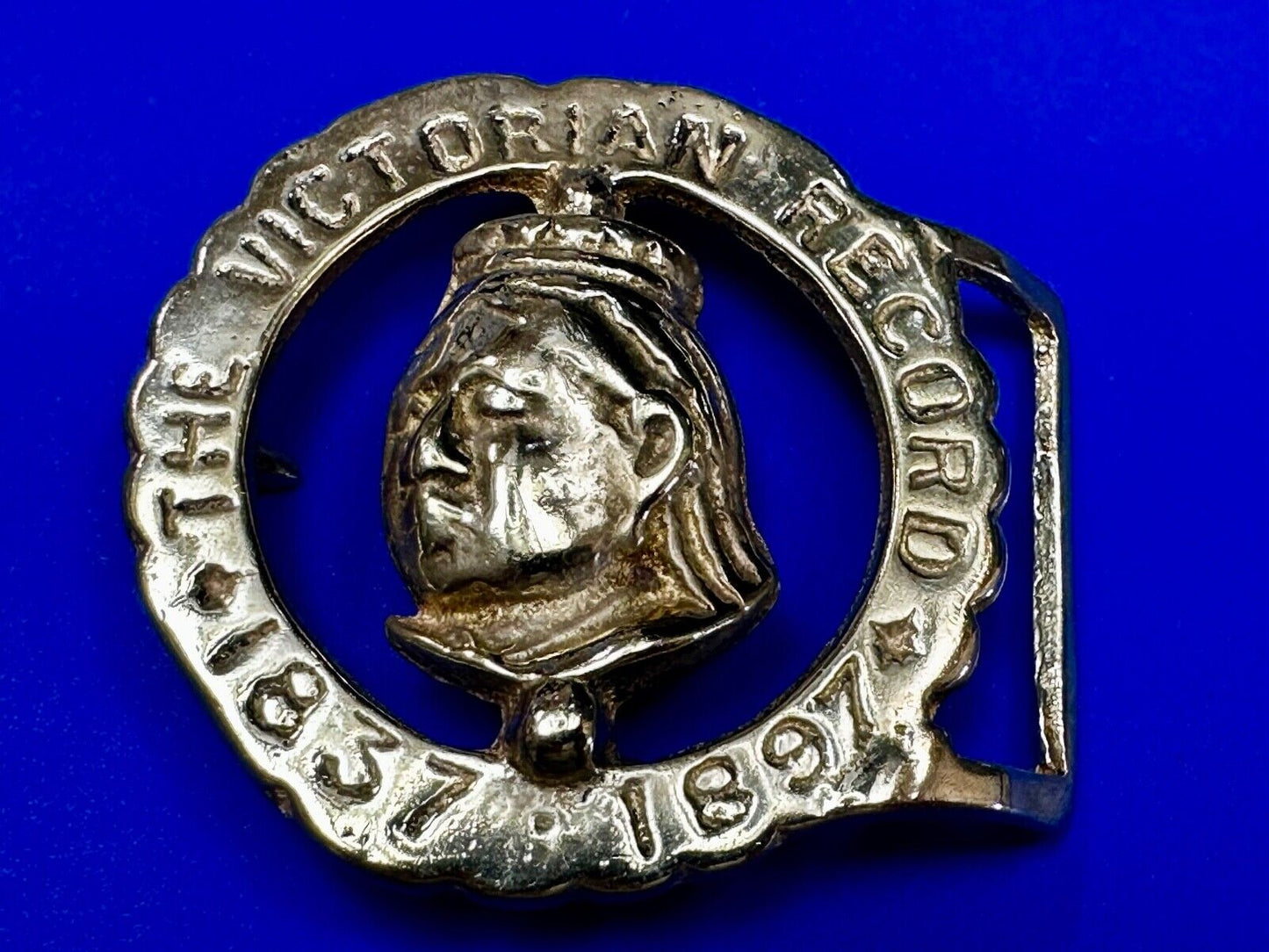 The Victorian Record Queen Victoria Royalty Horse Medallion Belt Buckle