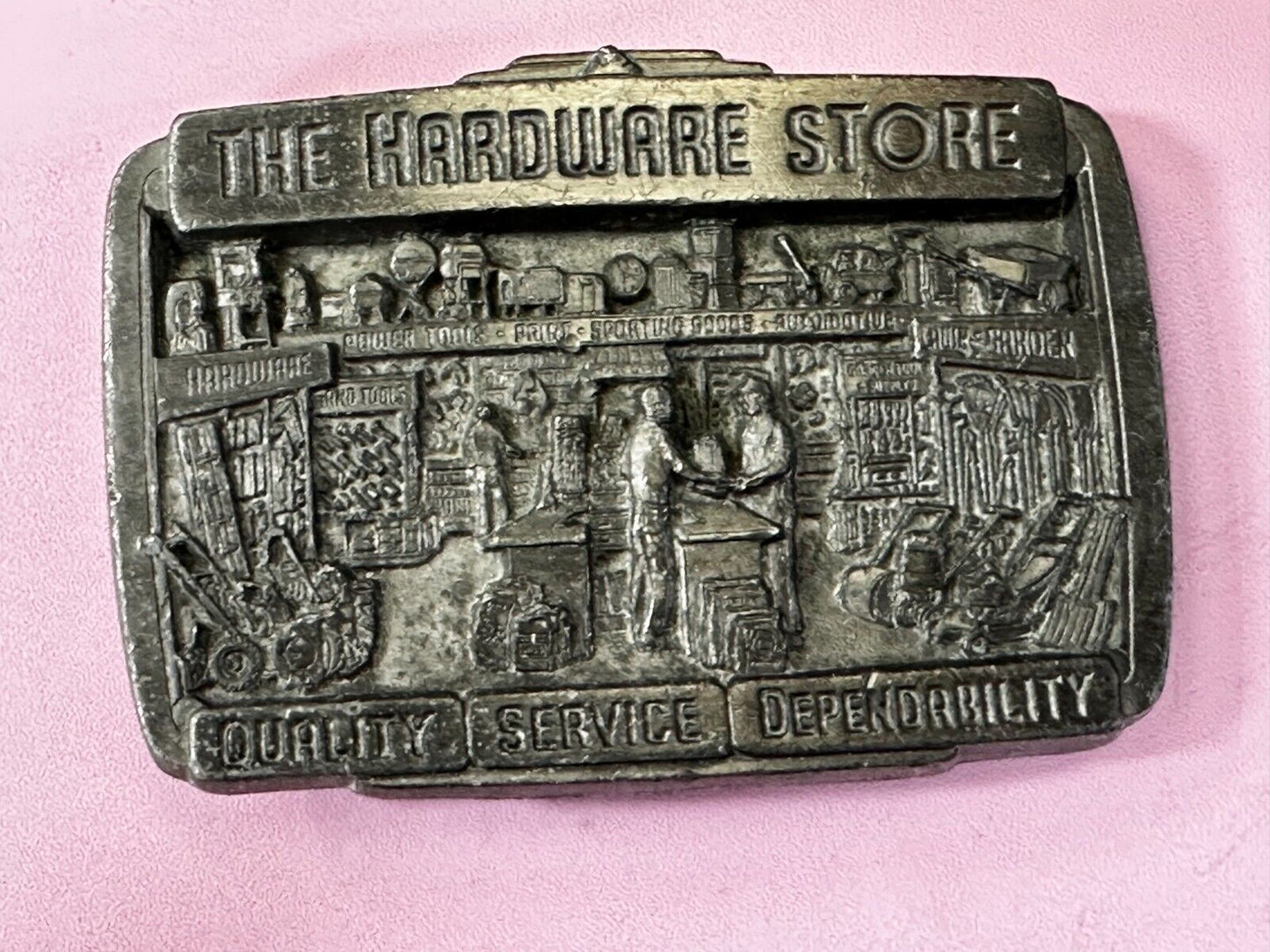 The Hardware Store - Quality Service Dependability Commemorate 1987 Belt Buckle