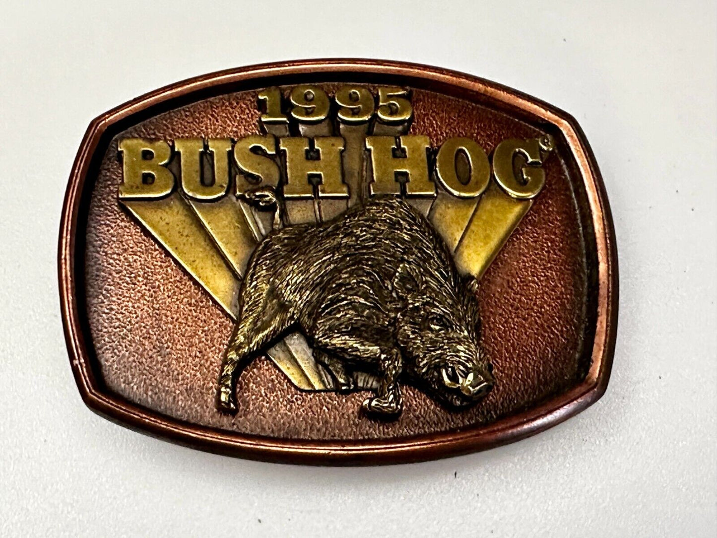 1995 Bush Hog Vintage Farm Agriculture Lawn Care Belt Buckle By Spec Cast