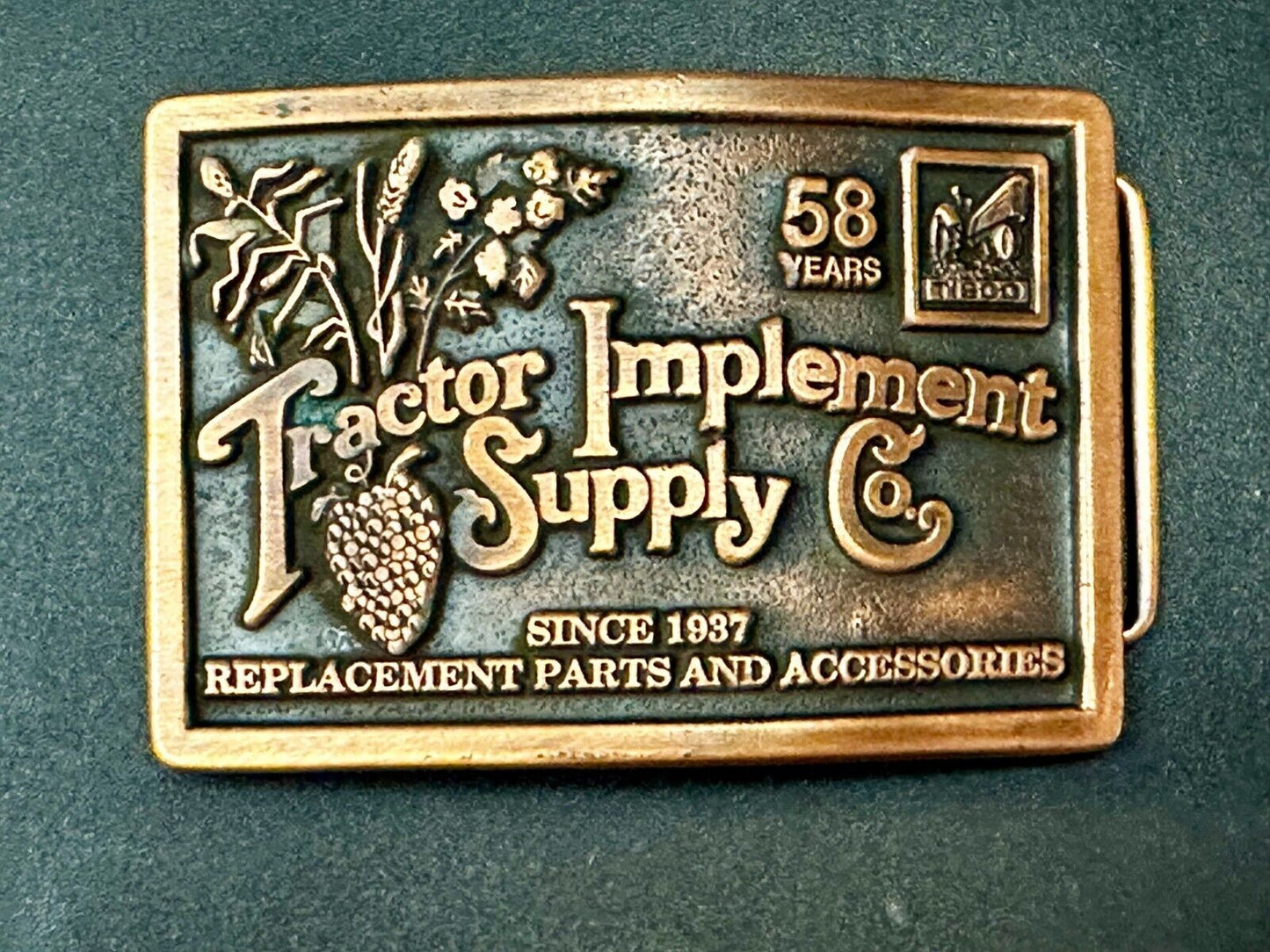 58 Years TISCO Tractor Implement Supply company NOS Belt Buckle by Speccast