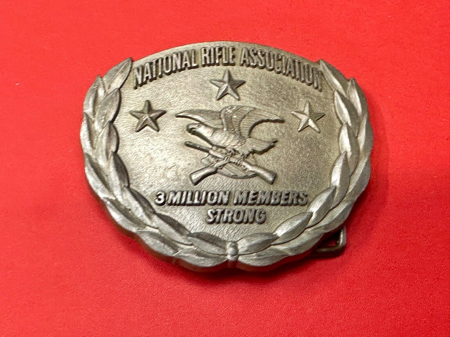 3 Million Members Strong National Rifle Assn NRA Membership belt buckle