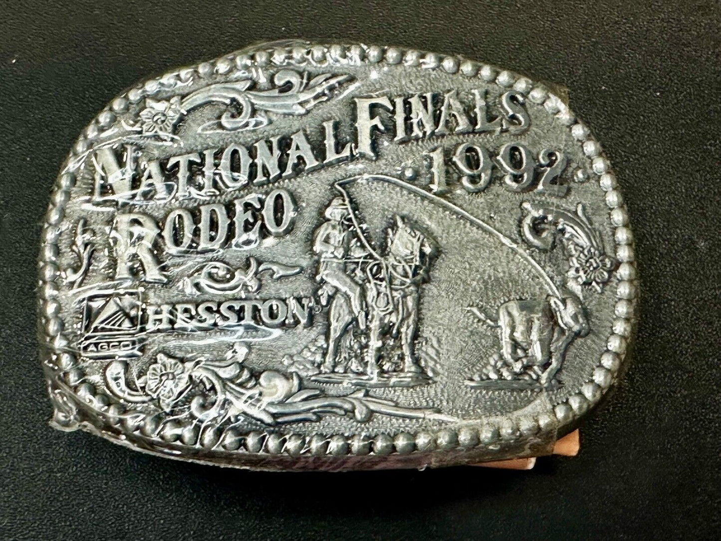 1992 NFR National Finals Rodeo NOS Youth Size ADM Commemorative Belt Buckle