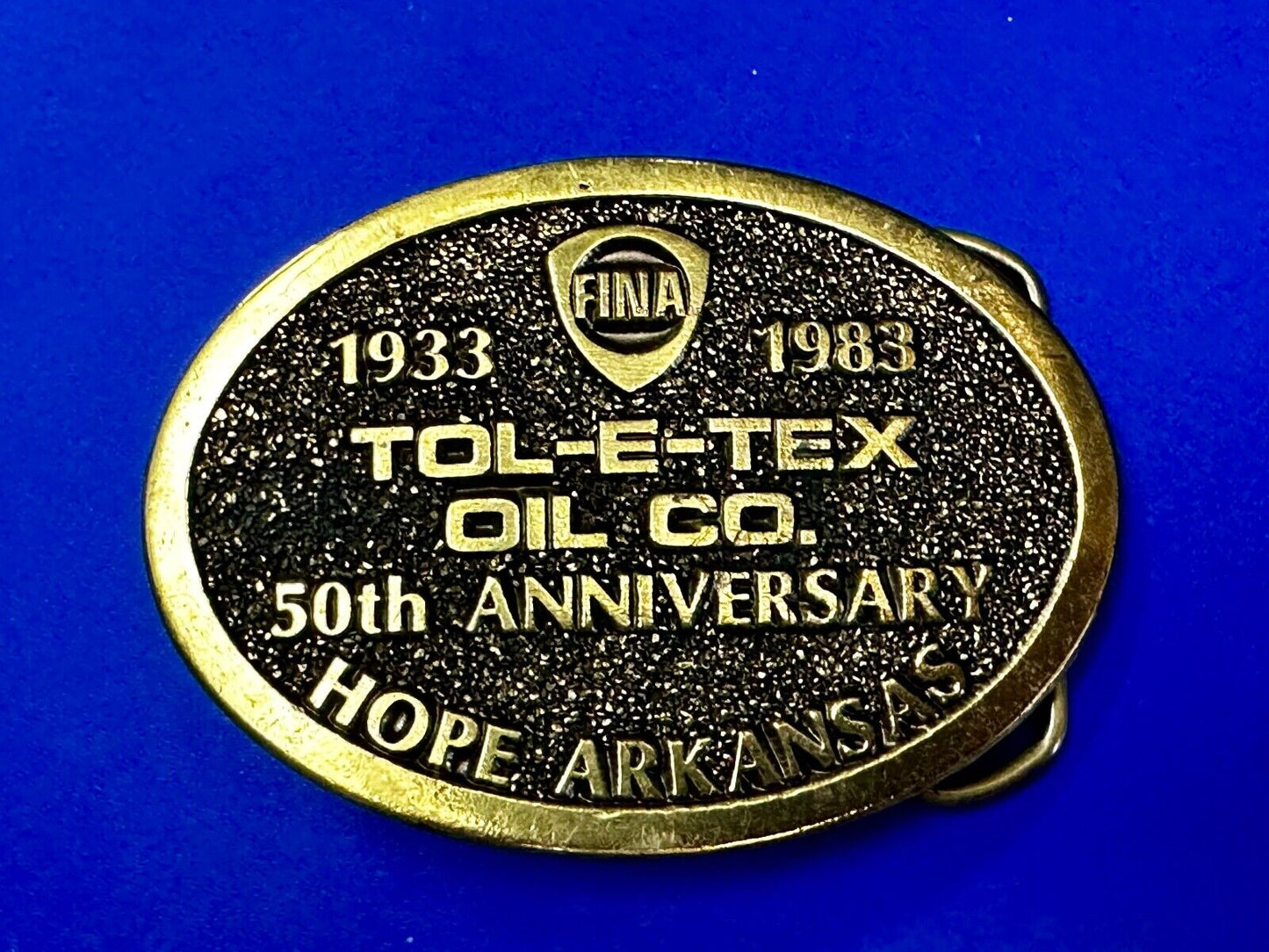 TOL-L-Tex Oil Company Hope Arkansas 50th Anniversary Great American Belt Buckle