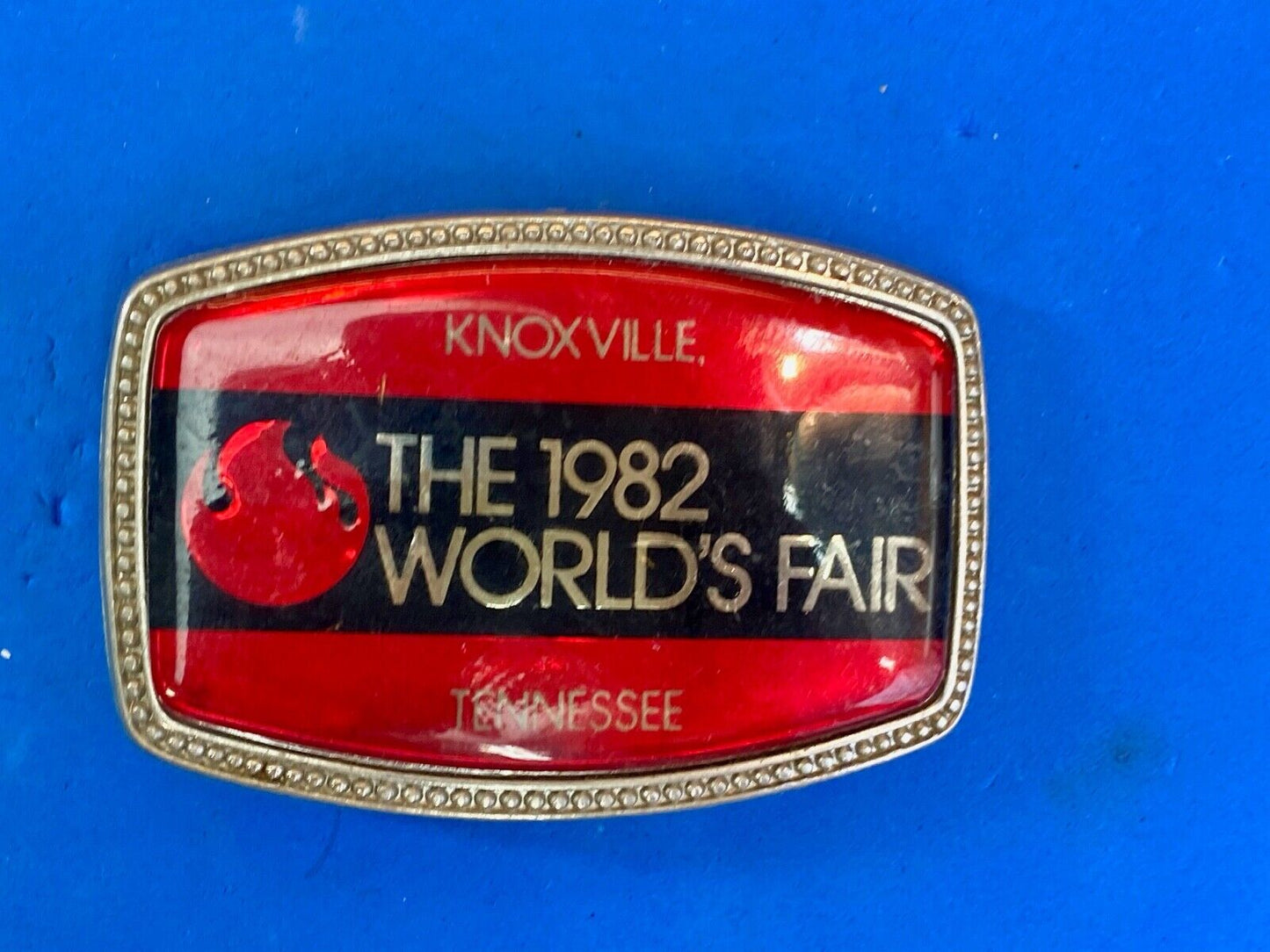 The 1982 Worlds Fair. - Knoxville Tn Tennessee Belt Buckle - Sunsphere