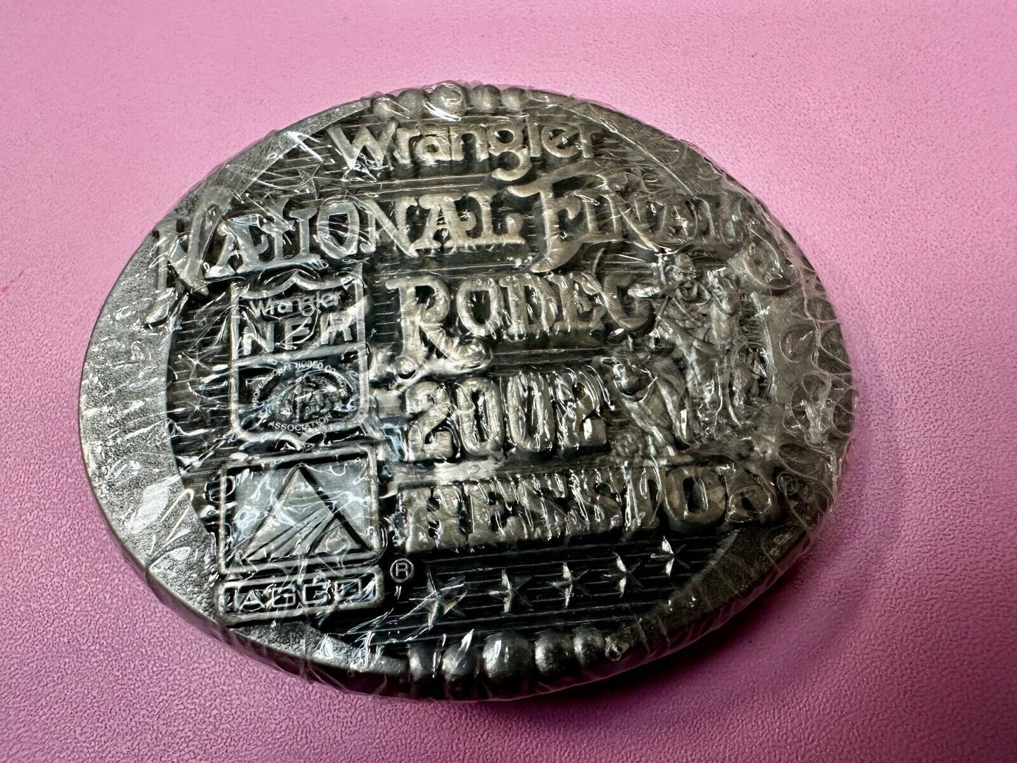 2002 NFR National Finals Rodeo NOS Youth Size Montana Silversmiths Belt Buckle