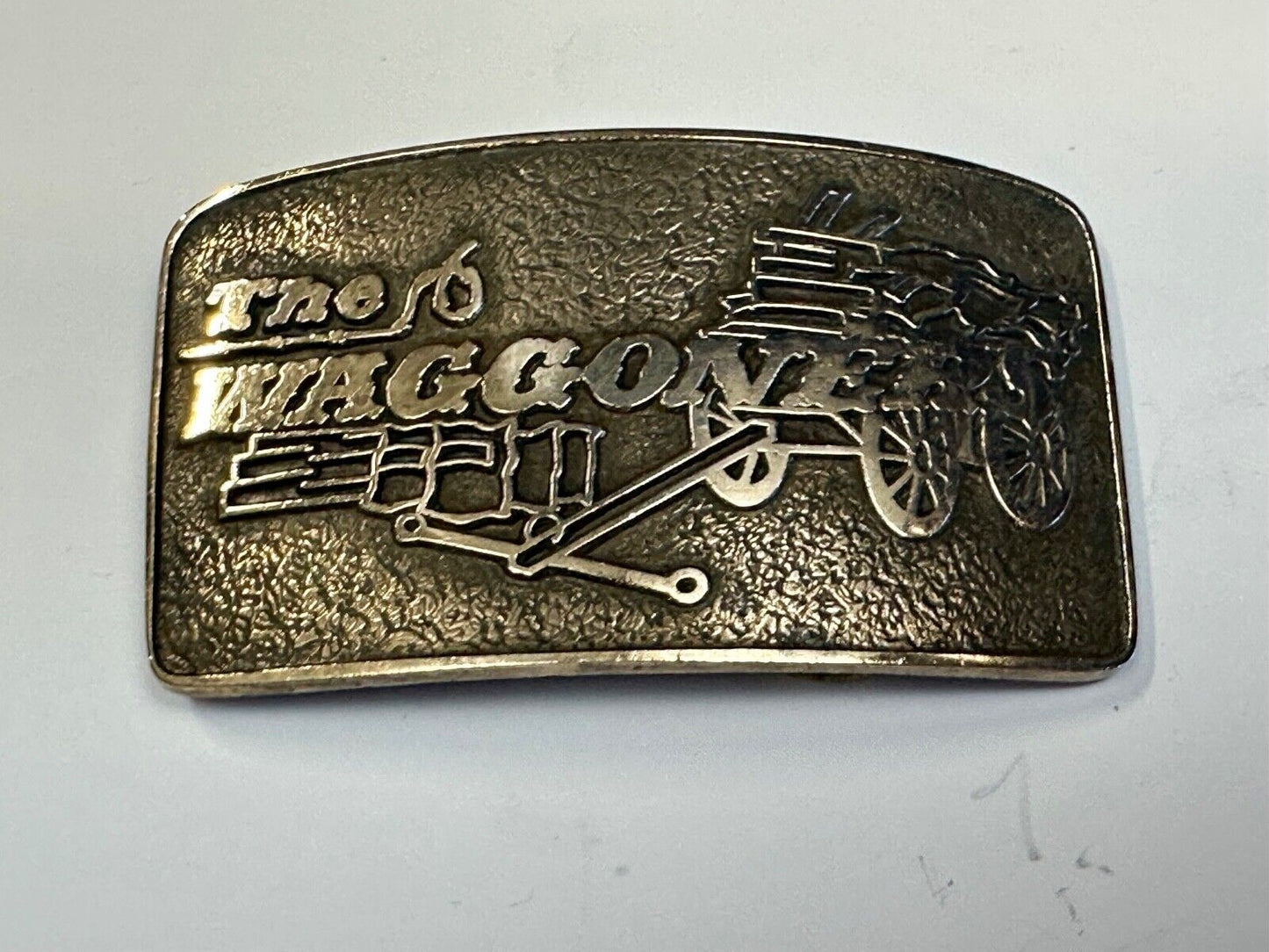 The Waggoners Vintage Trucking company advertising solid bronze belt buckle