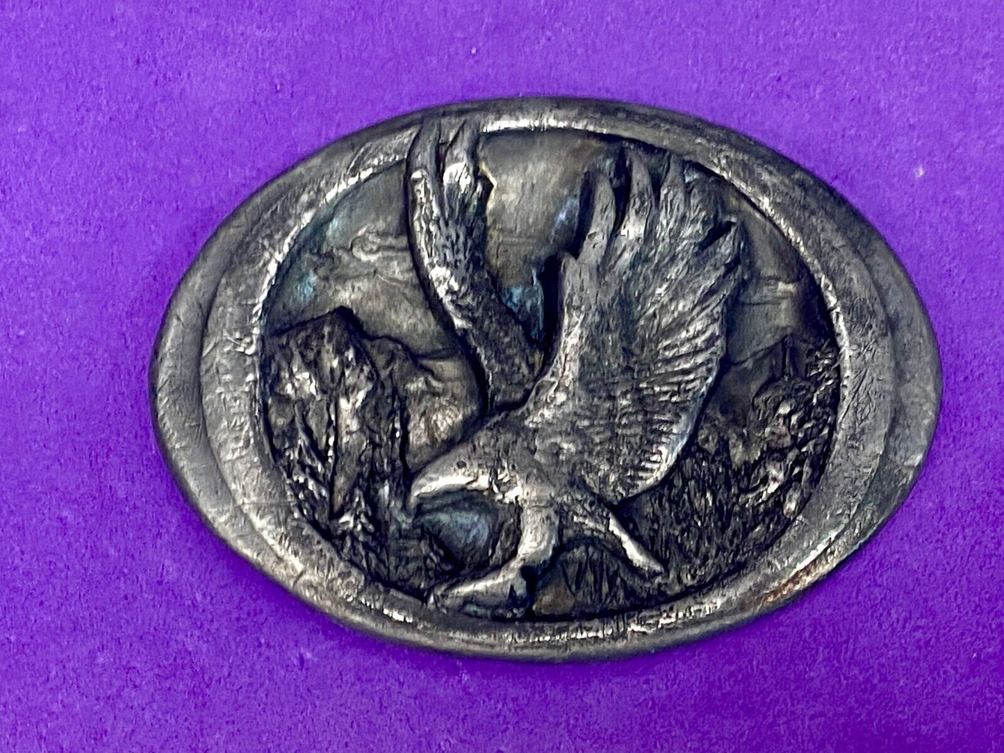 1988 Colorado American Patriotic Eagle Belt Buckle C&J