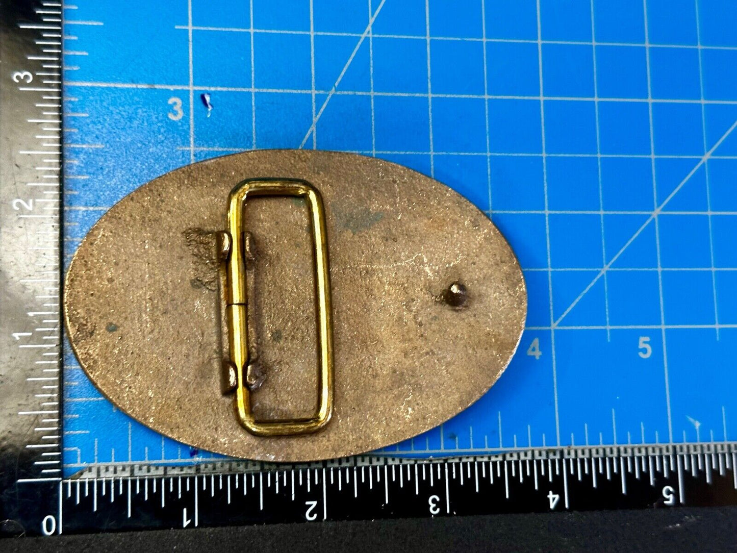 Abstract Ram Horn Ranch Symbol Vintage Western Oval Belt Buckle