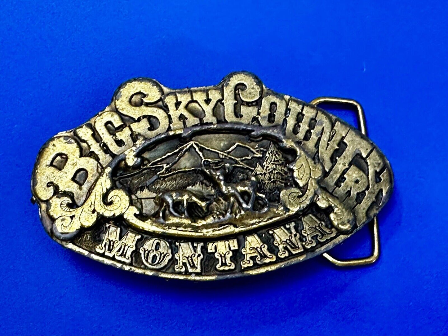 Vintage Big Sky Country Montana Belt Buckle Capitol! Vintage Adezy Denver