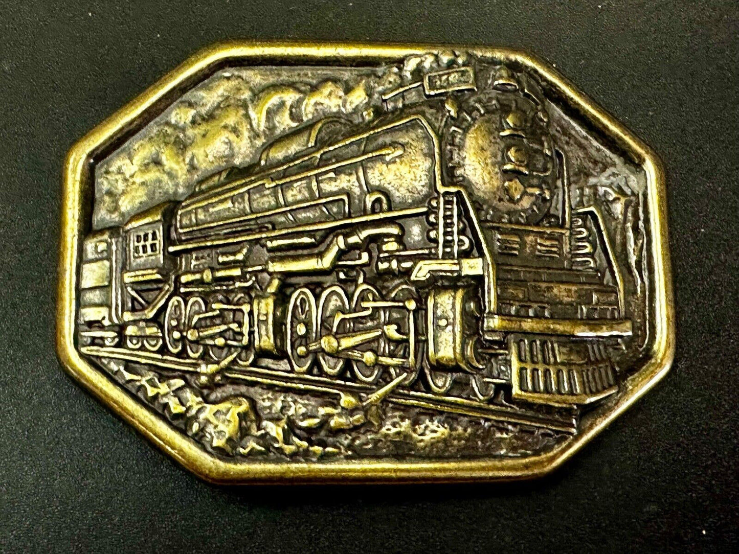 Avon Steam Locomotive Belt Buckle Vintage Collectors RR Railroad Trains Car