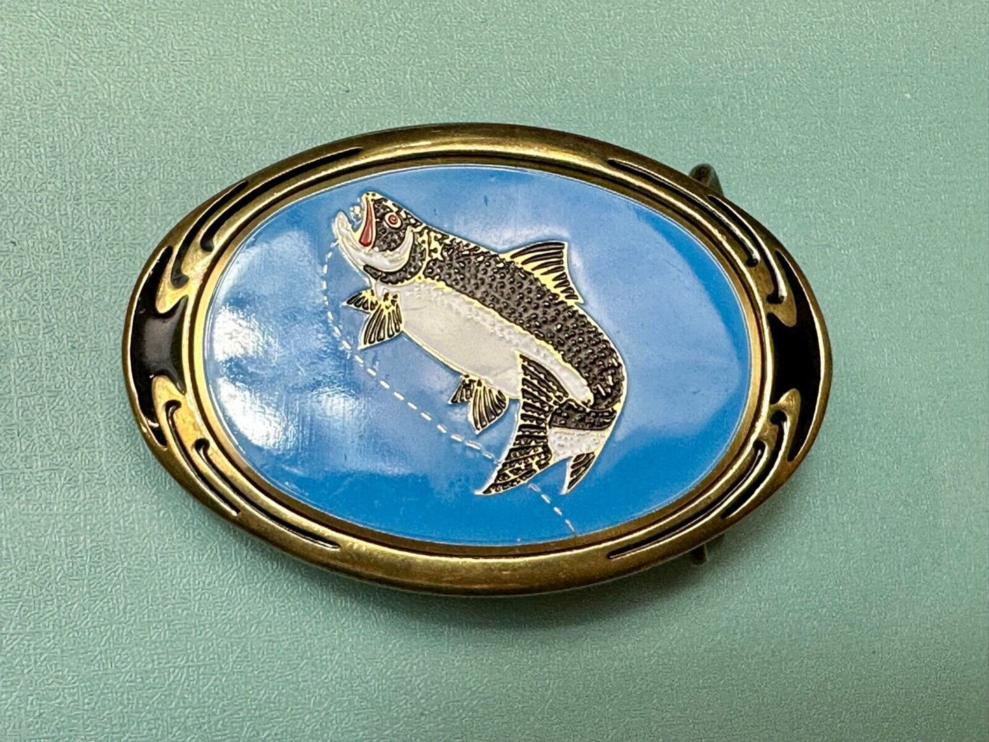 Beautiful Fly fishing - Solid brass 1988 F 09 belt buckle Fishermans gift!