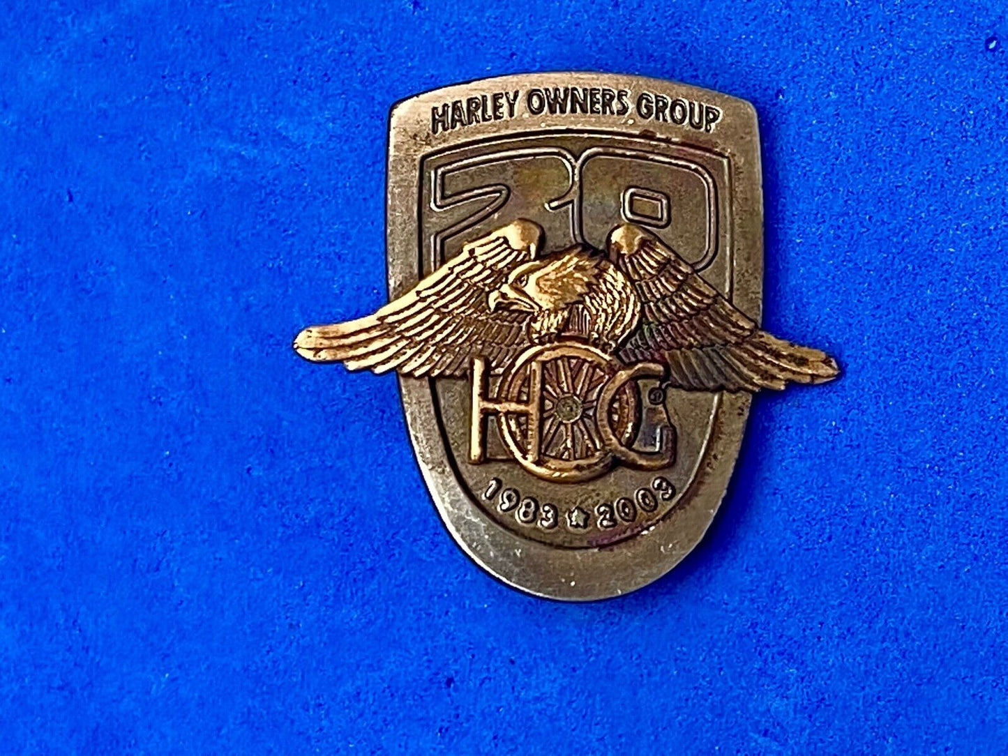 2003 Harley Davidson Hog Harley Owners Group Motorcycles Jacket Hat Rocker Pin