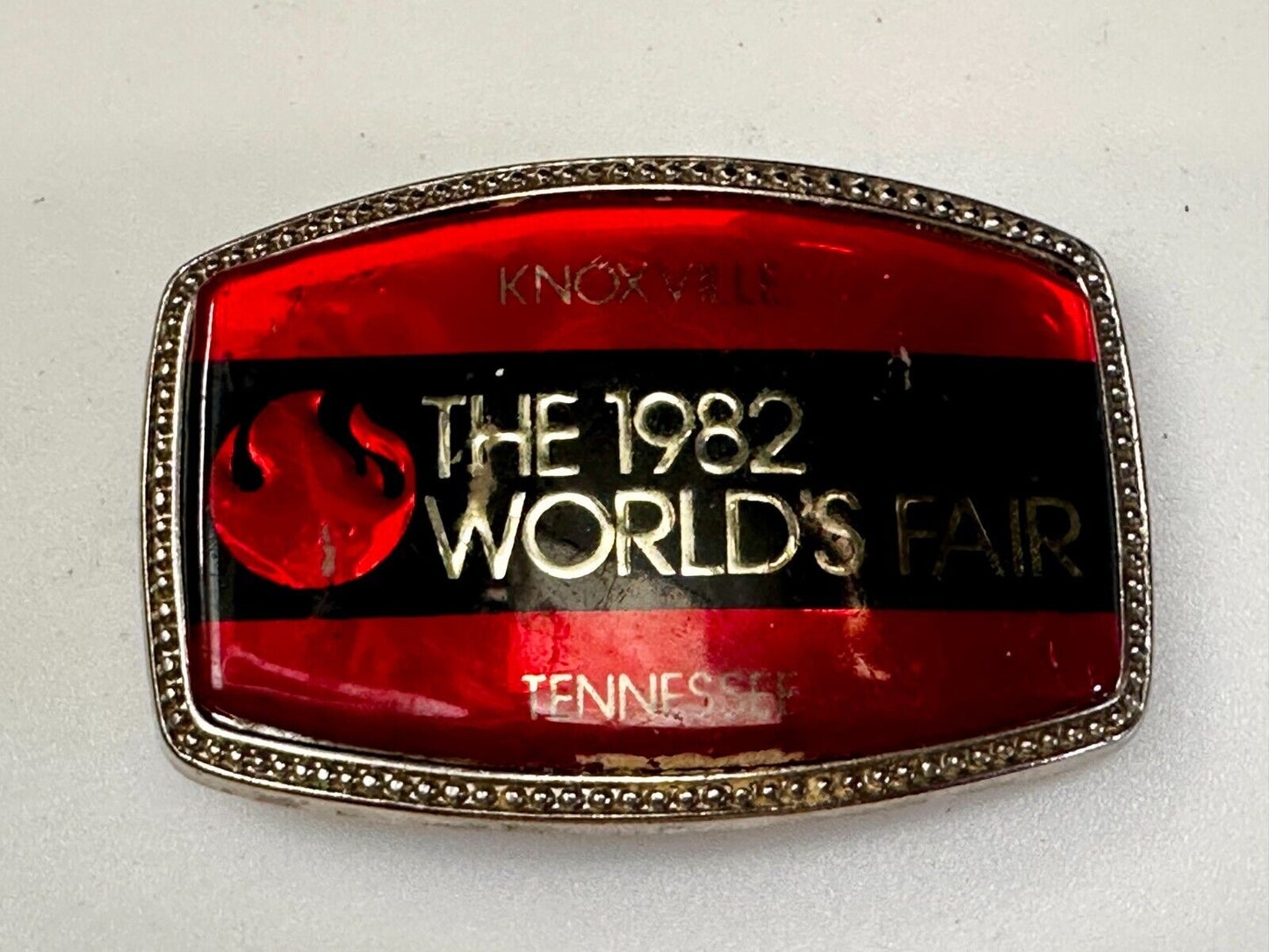 The 1982 Worlds Fair Energy Expo Knoxville Tennessee Souvenir Belt Buckle