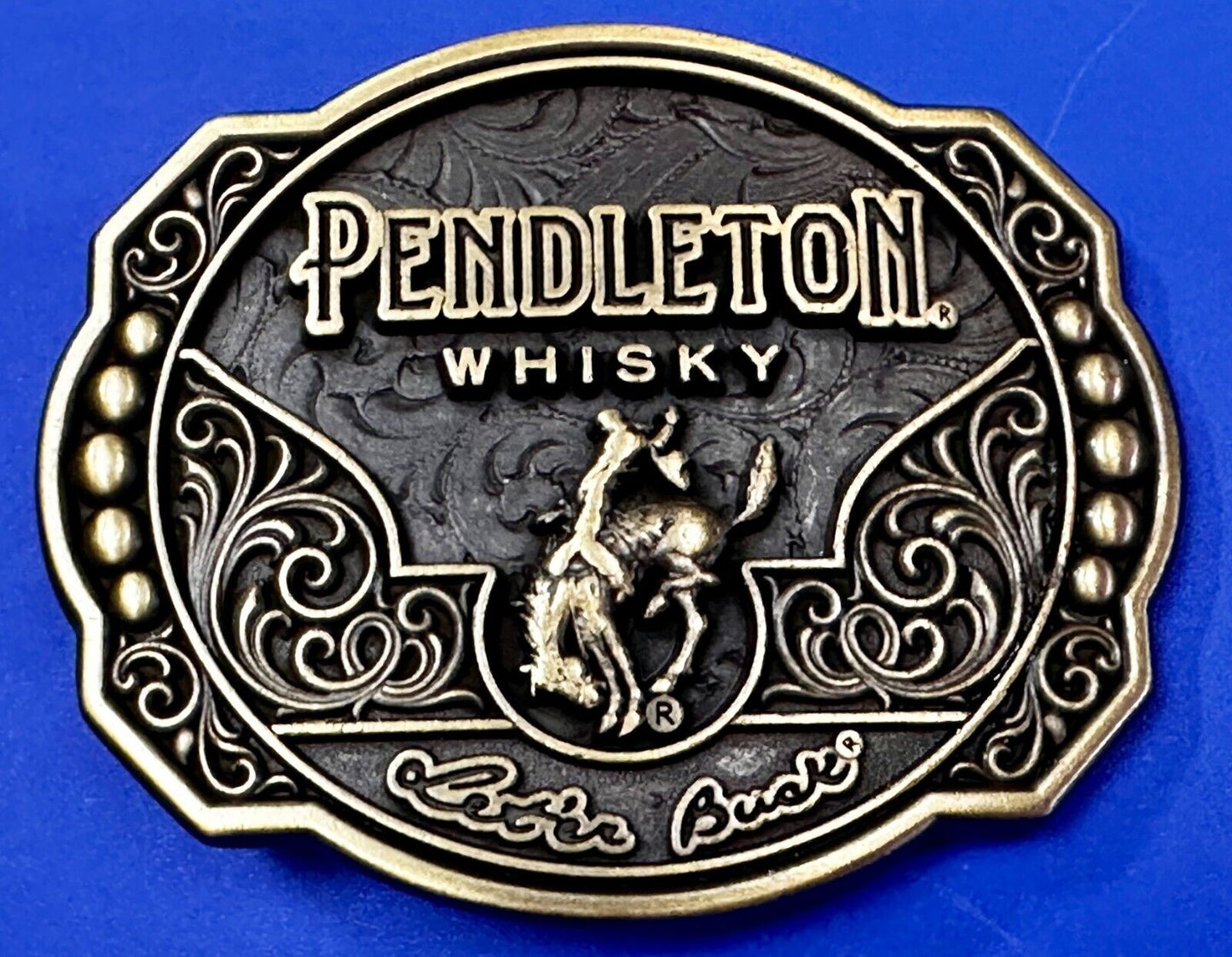 2024 Pendleton Whiskey Let'er Buck Rodeo Cowboy Montana Silversmiths Belt Buckle