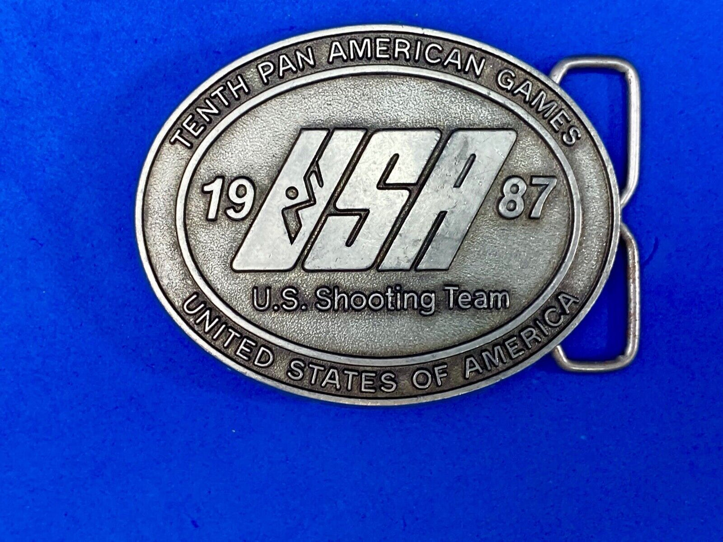 The Tenth Pan American Games 1987 Belt Buckle Pan Am Games Indianapolis