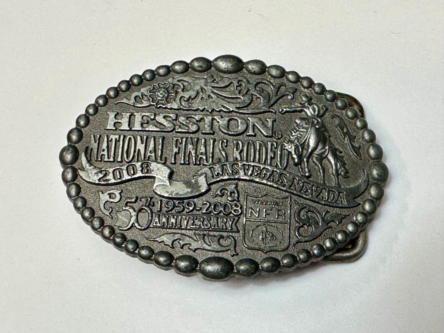2008 Youth Size NFR Montana Silversmiths Wrangler 50th anniversary belt buckle