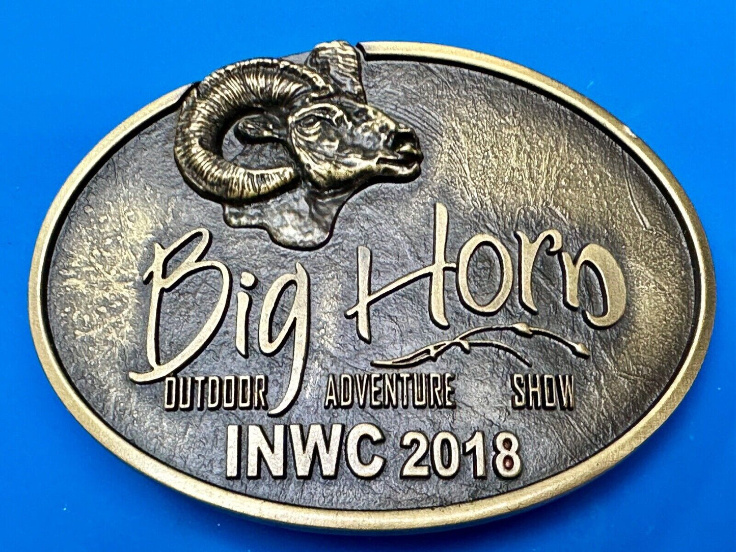 BIG HORN SHOW 2018 Outdoor Adventure Inland N.W. INWC Spokane WA Belt Buckle